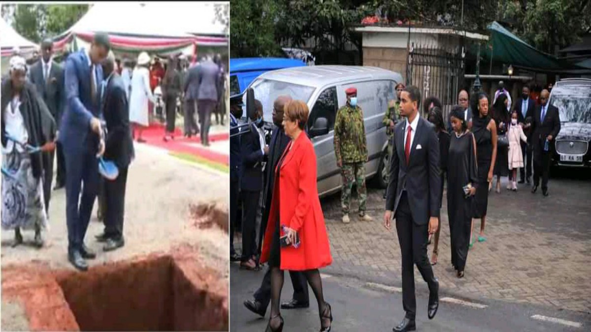 Kibaki’s Grandson Pulls Out His Ring, Throws it in Grandpa’s Grave