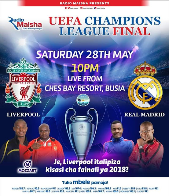 Catch UEFA Champions League final match live on Radio Maisha
