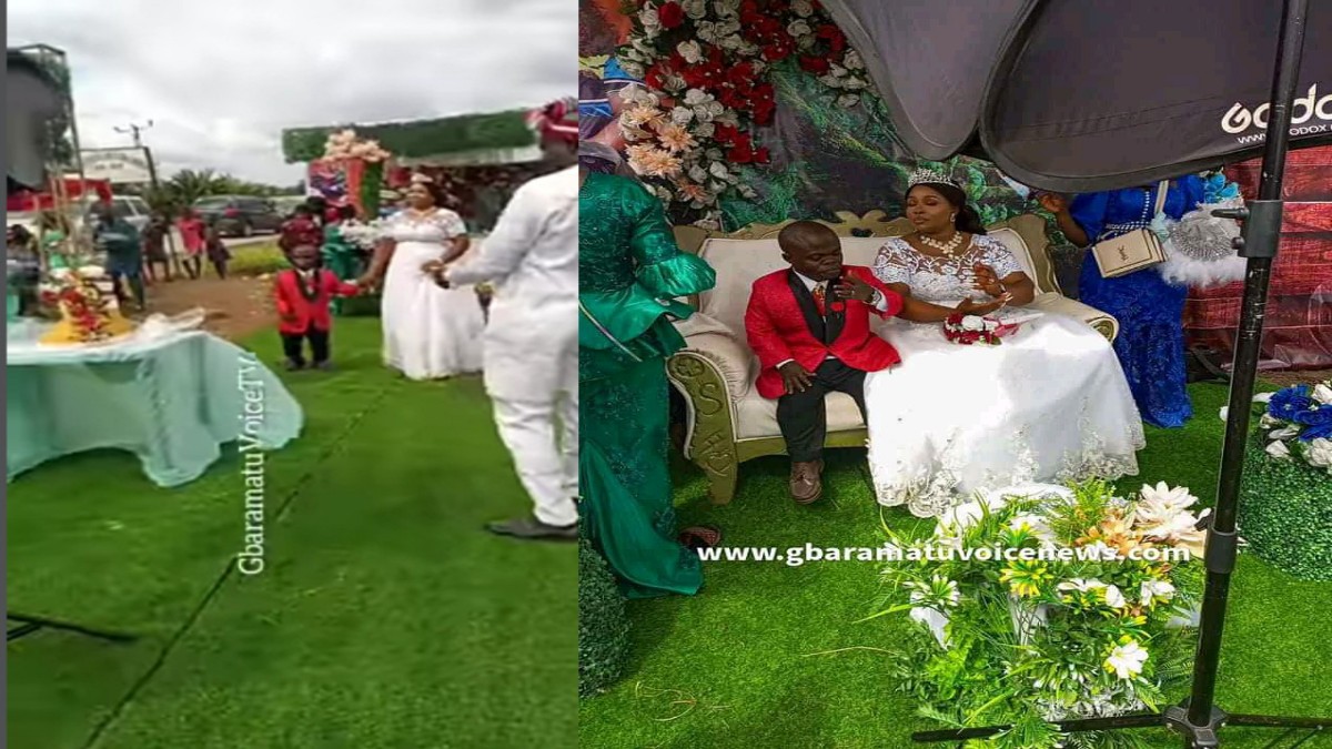 Short-statured Man Marries Beautiful Lady as 2nd Wife in White Wedding