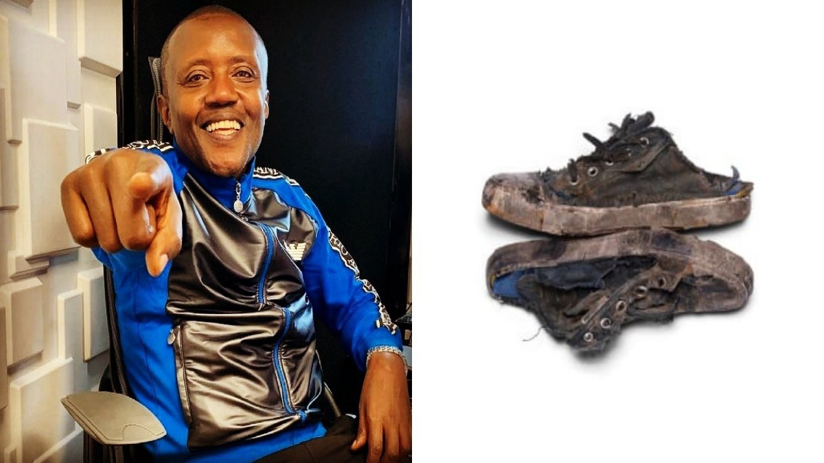 Maina Kageni Splashes Ksh213k on Trending Worn Out Shoes