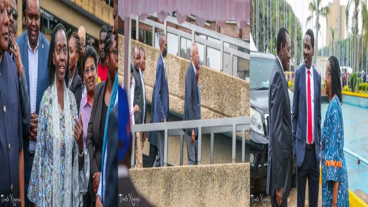 Excitement as Karua, Munya and Moi Arrive at KICC For Unveiling of Raila Running Mate