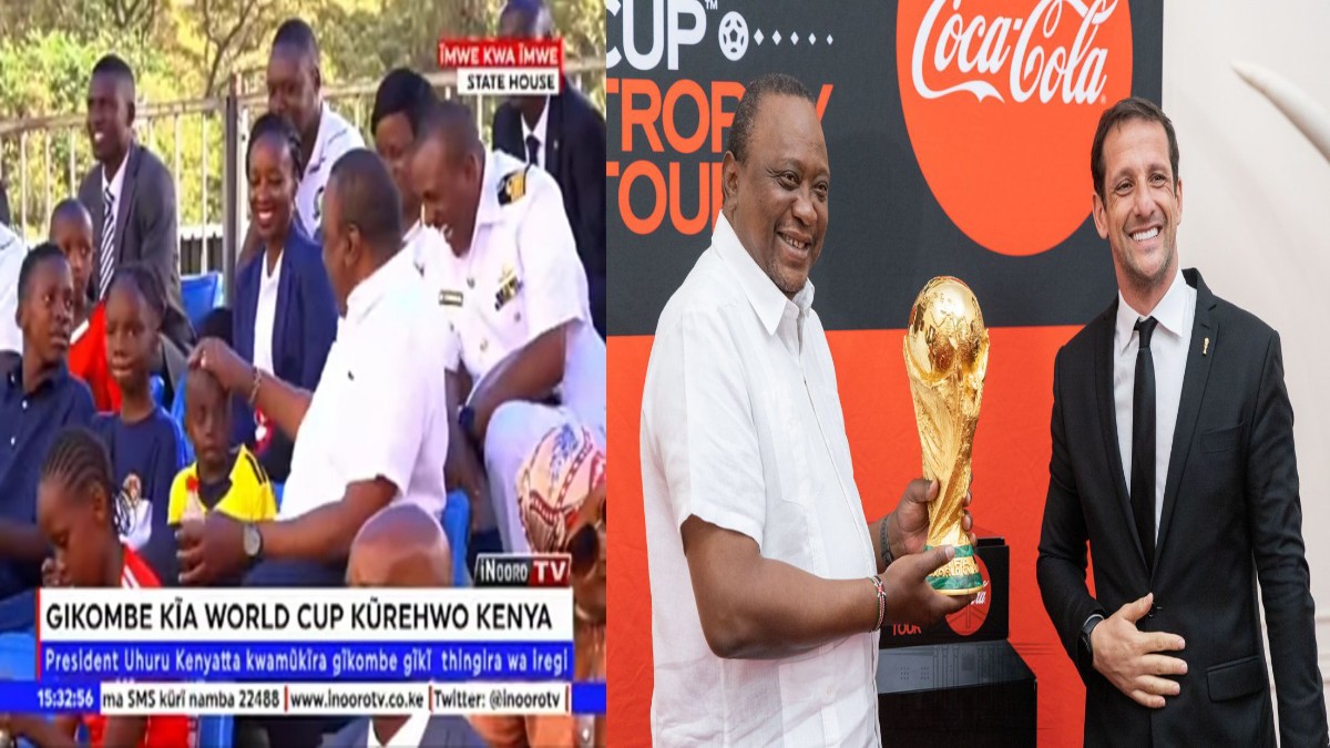 Uhuru in Stitches as Young Boy Walks Where He's Seated, Refuses to Talk to Him