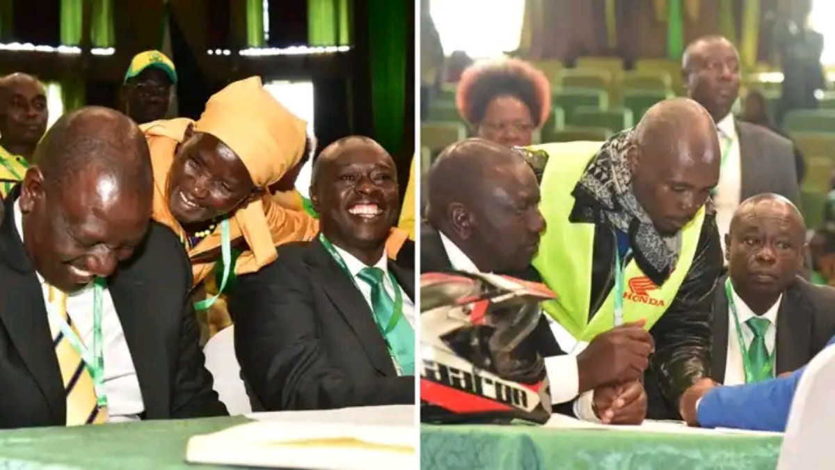 Mama Mboga, Boda Boda Guy Steal The Show as They Escort DP Ruto For IEBC Clearance