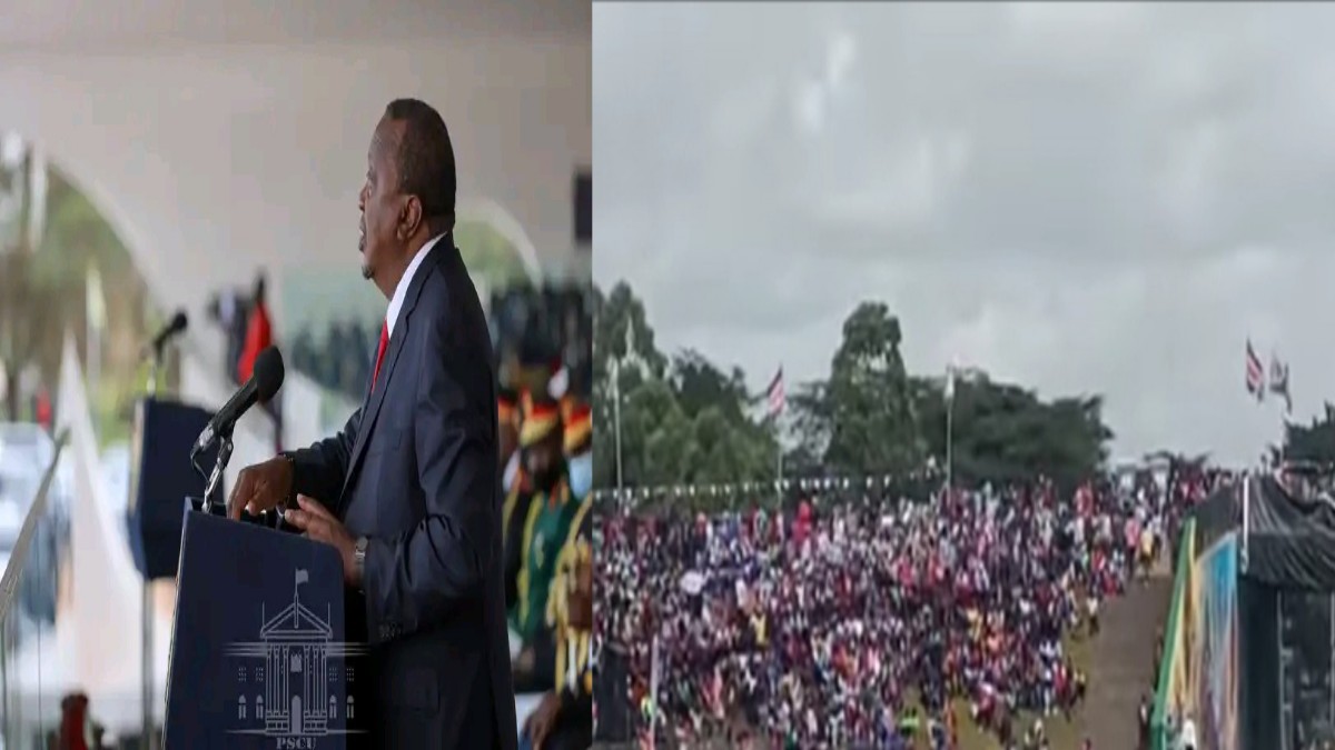 Uhuru Watches in Shock as Angry Kenyans Reject His Message at Madaraka Day Event
